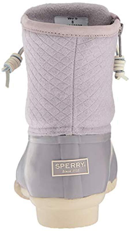 sperry women's saltwater emboss wool rain boot