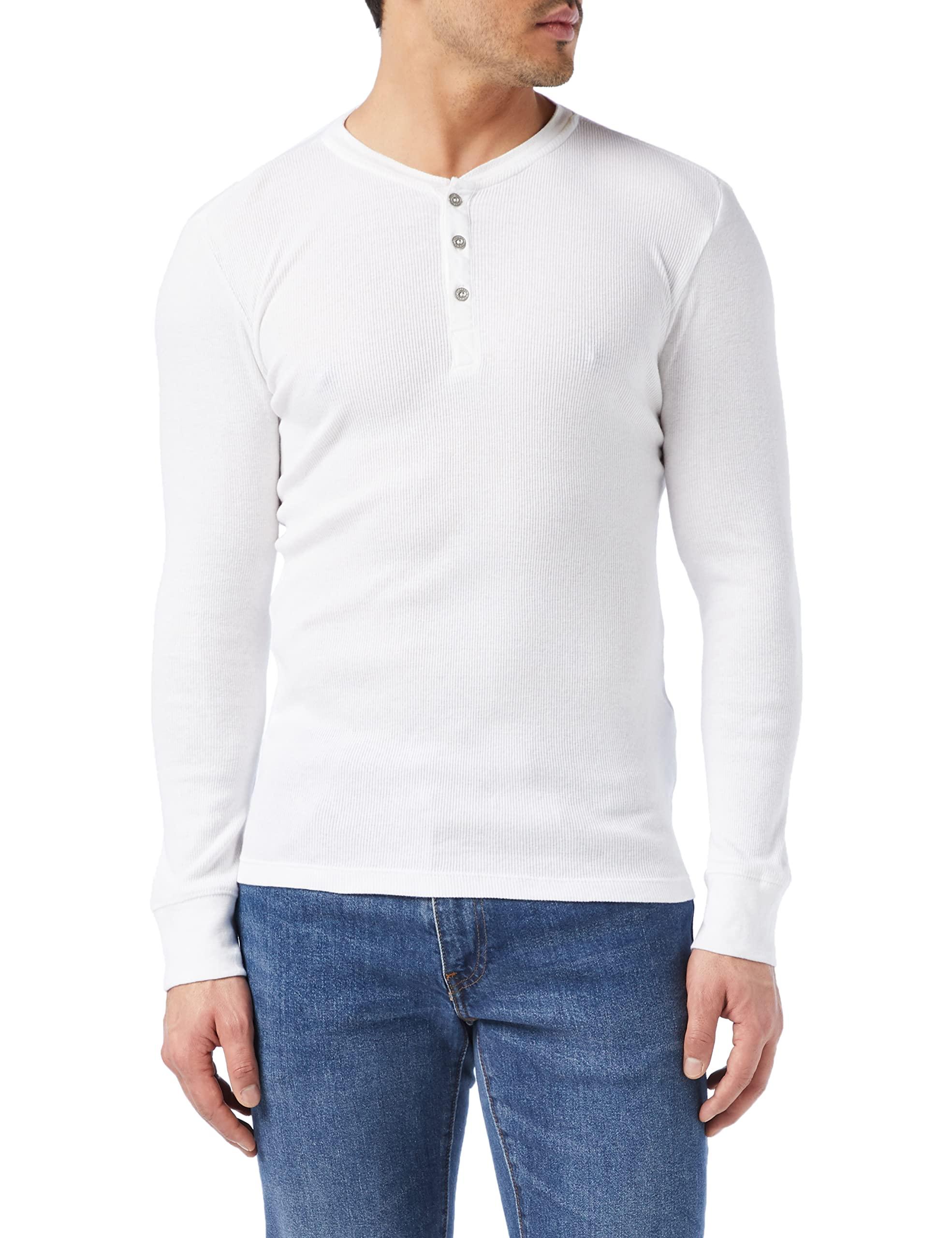 Levi's 300ls Long Sleeve Long Sleeve Henley in White for Men | Lyst UK