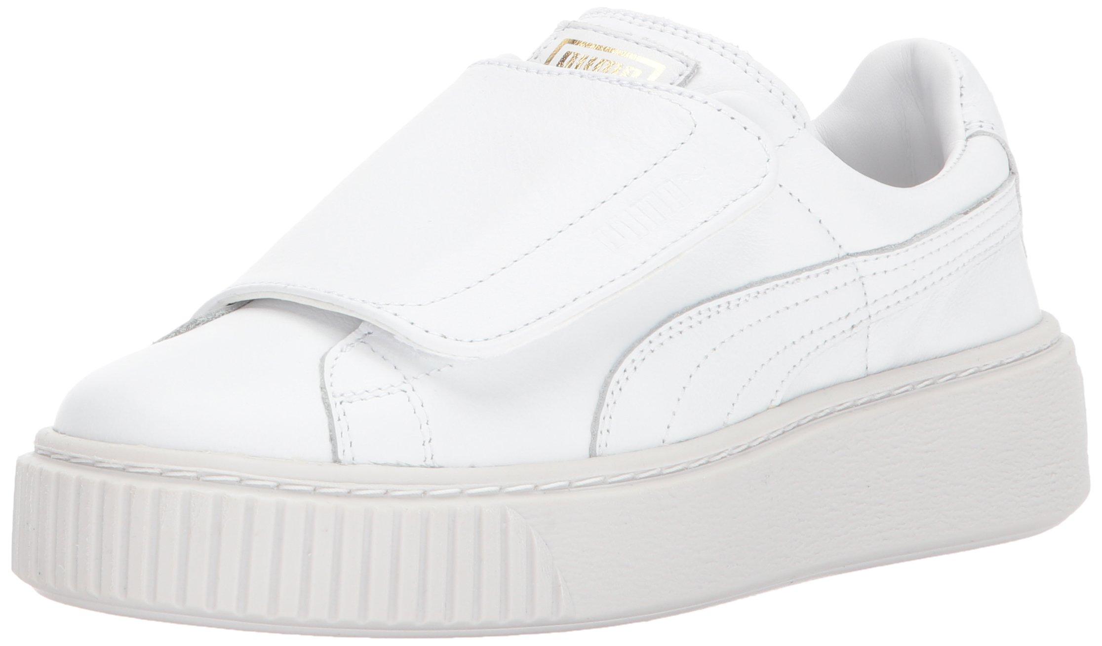 PUMA Rubber Women's Basket Platform Strap Sneaker in White (Black) - Save 69% - Lyst