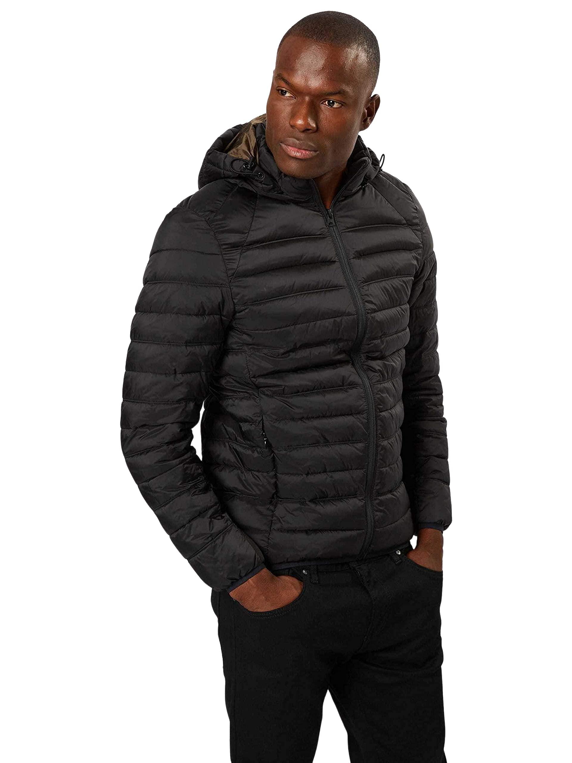 Scotch & Soda Classic Hooded Light Weight Padded Jacket, in Black for Men |  Lyst UK