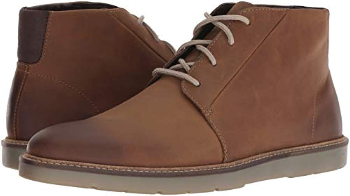 clarks grandin mid dark tan leather