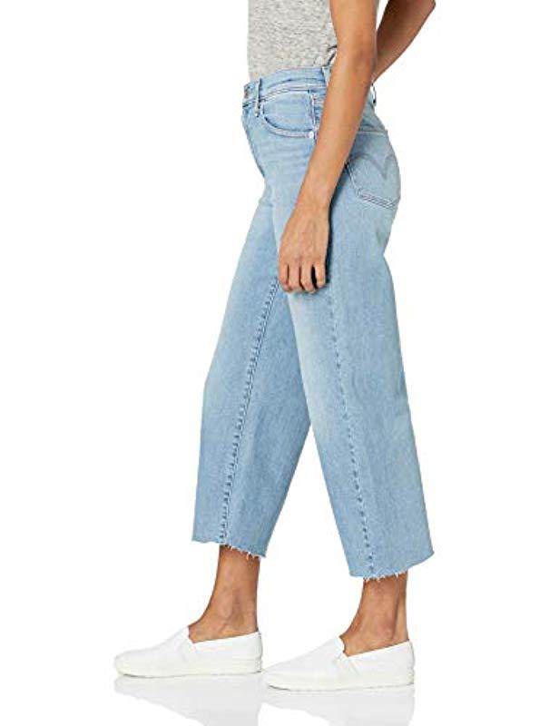 Levi's Mile High Wide Leg Crop Jeans in Blue | Lyst
