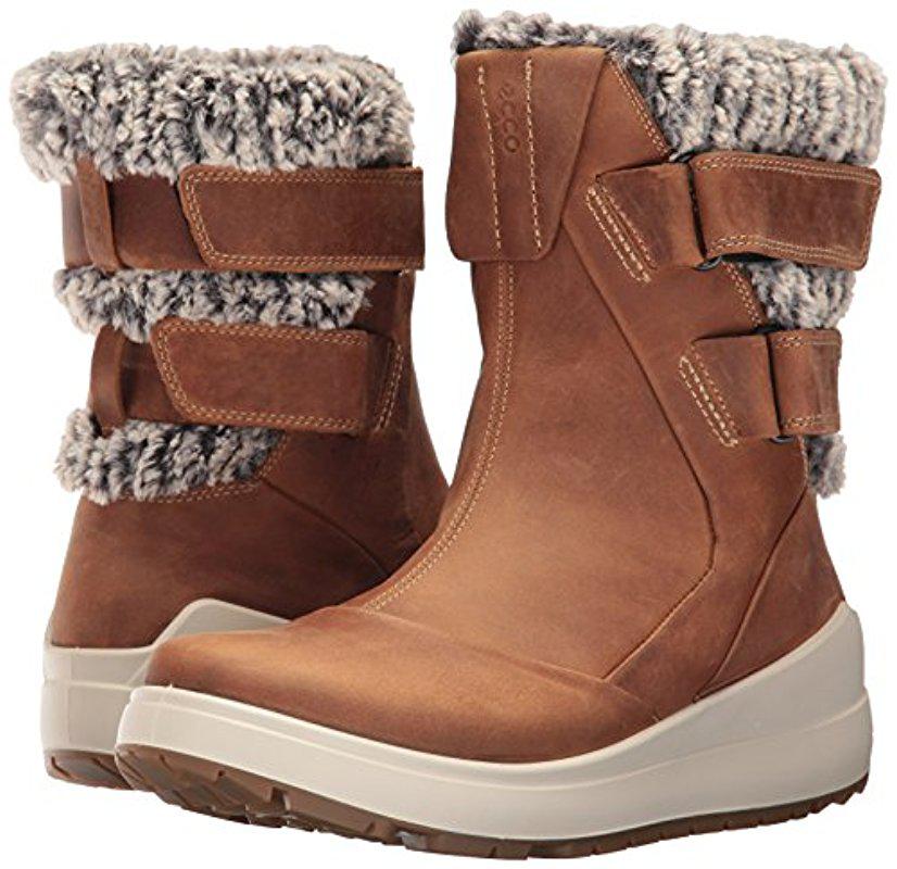 Ecco Fur Noyce Lite Snow Boot in Brown - Lyst