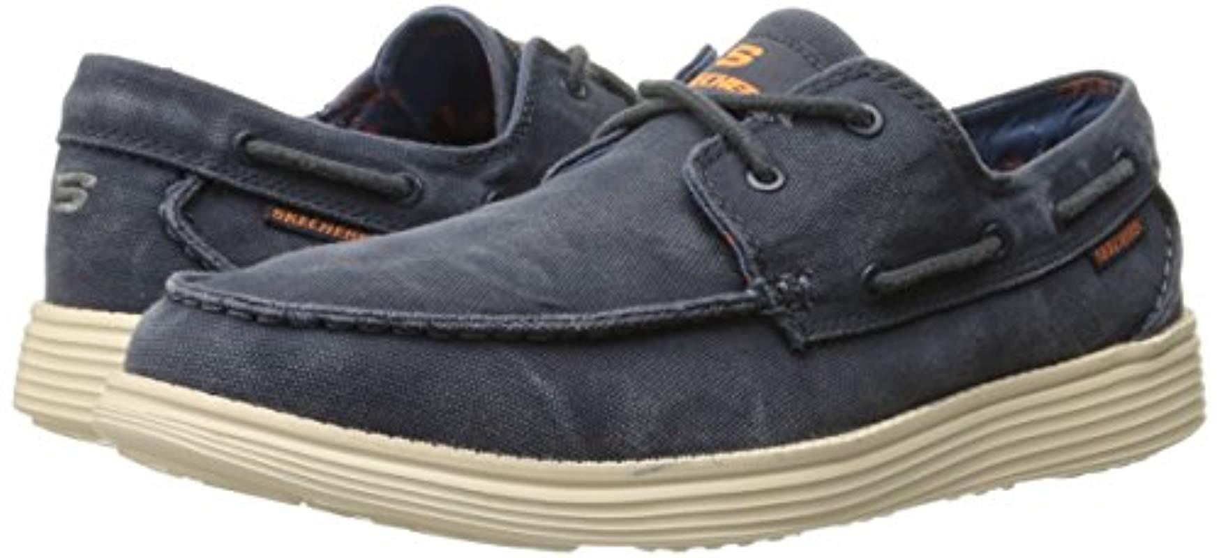 skechers boat shoes blue