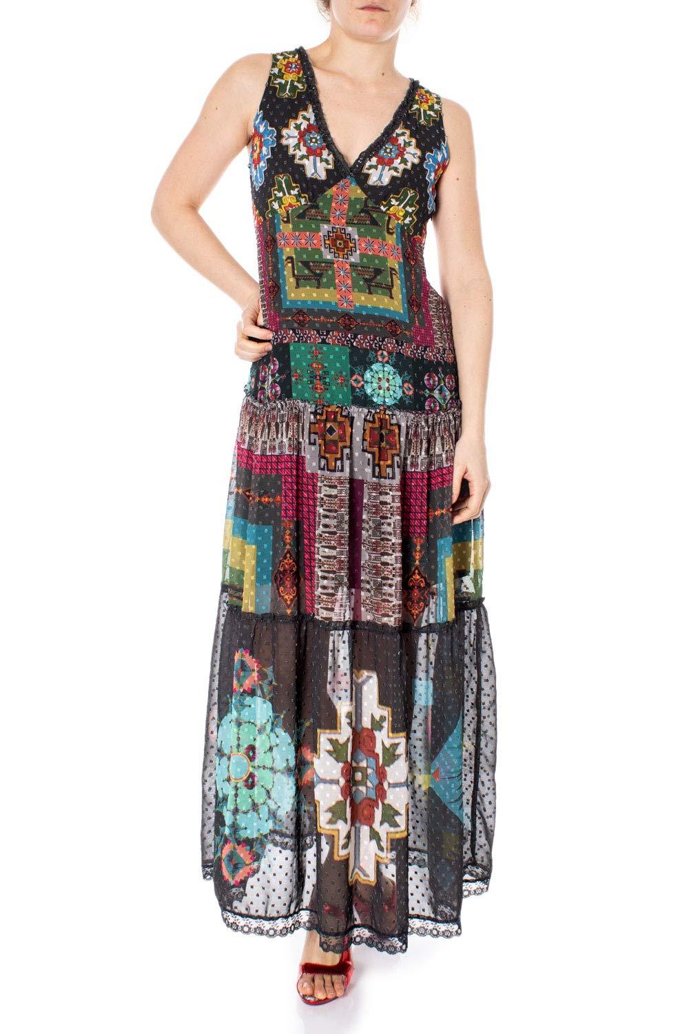 Vestito Lungo Donna Vest Nicole 19swvw76 40 di Desigual | Lyst