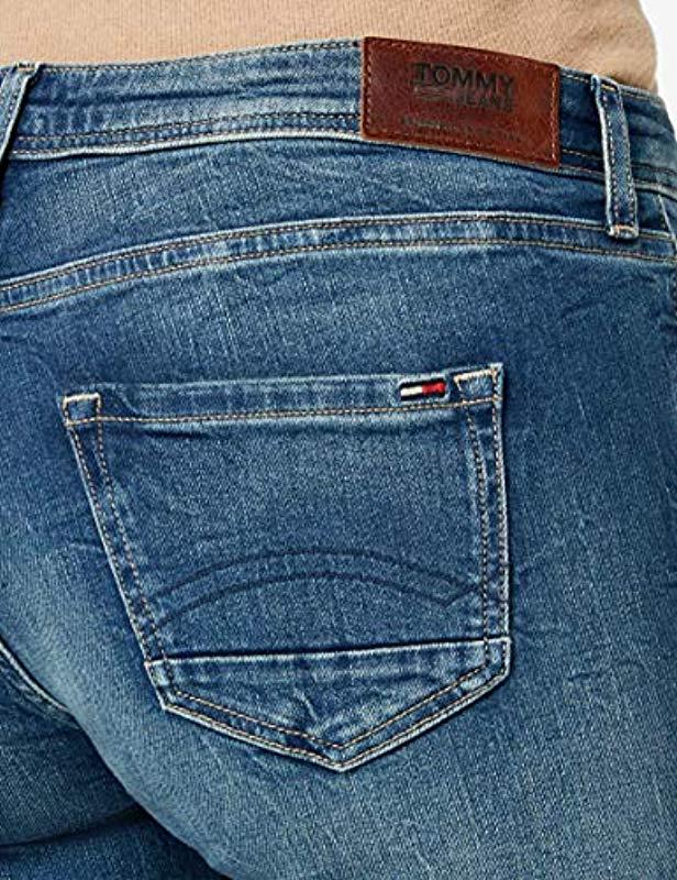 Tommy Hilfiger Denim Mid Rise Sandy Straight Jeans in Blau | Lyst DE