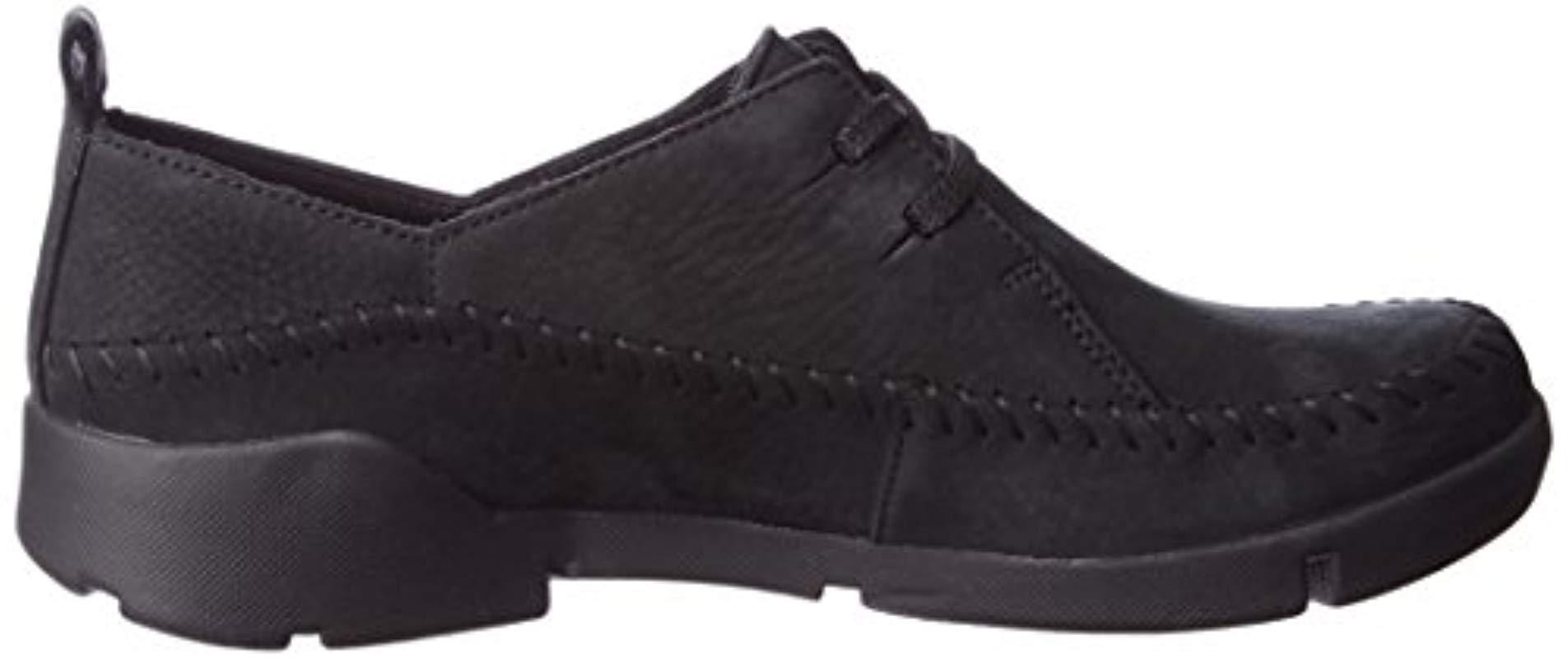 Clarks Leather Tri Angel, Low-top Sneakers in Black | Lyst UK
