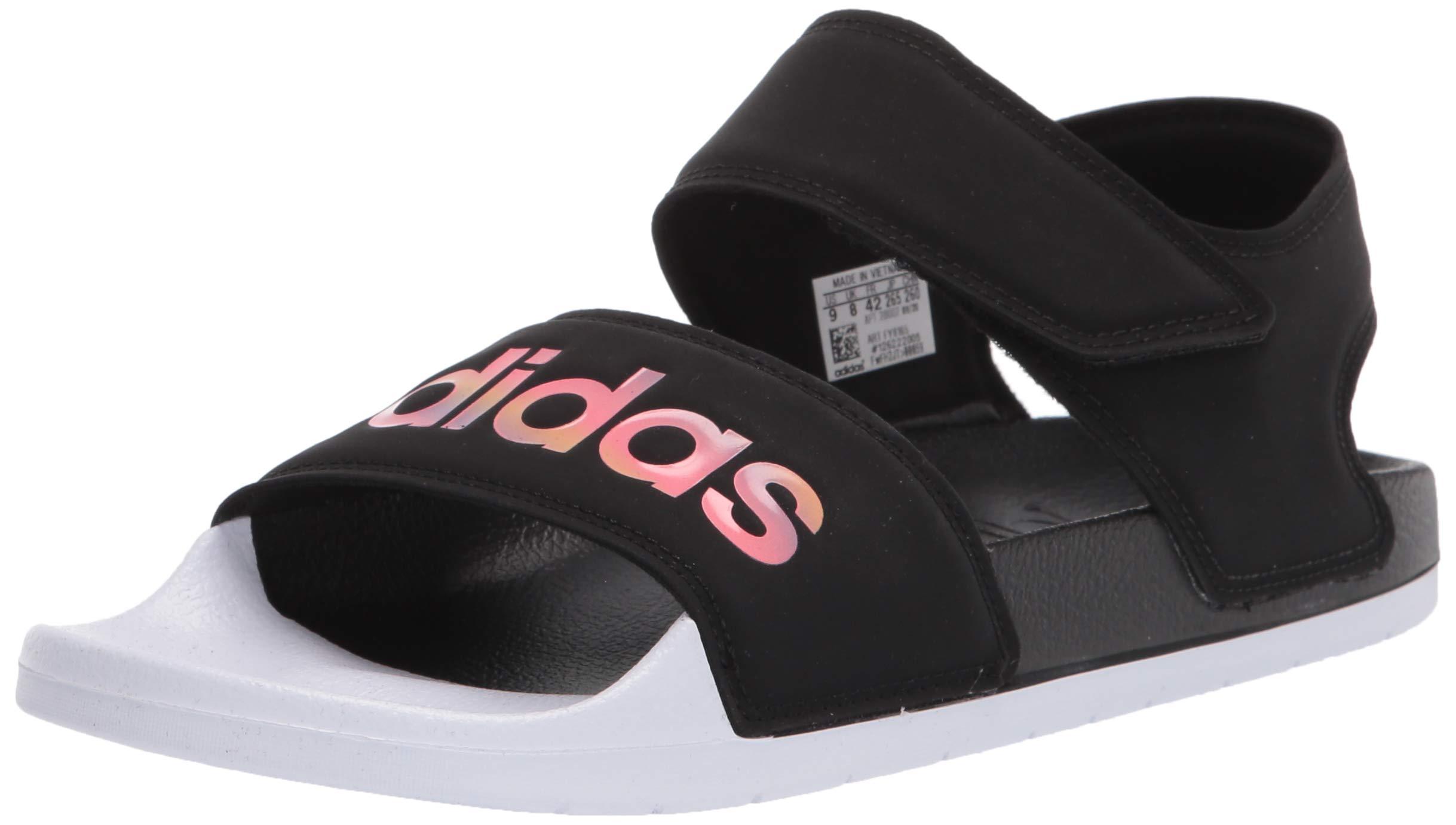 all black adilette slides