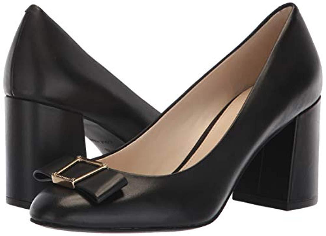 cole haan emory bow block heel pumps