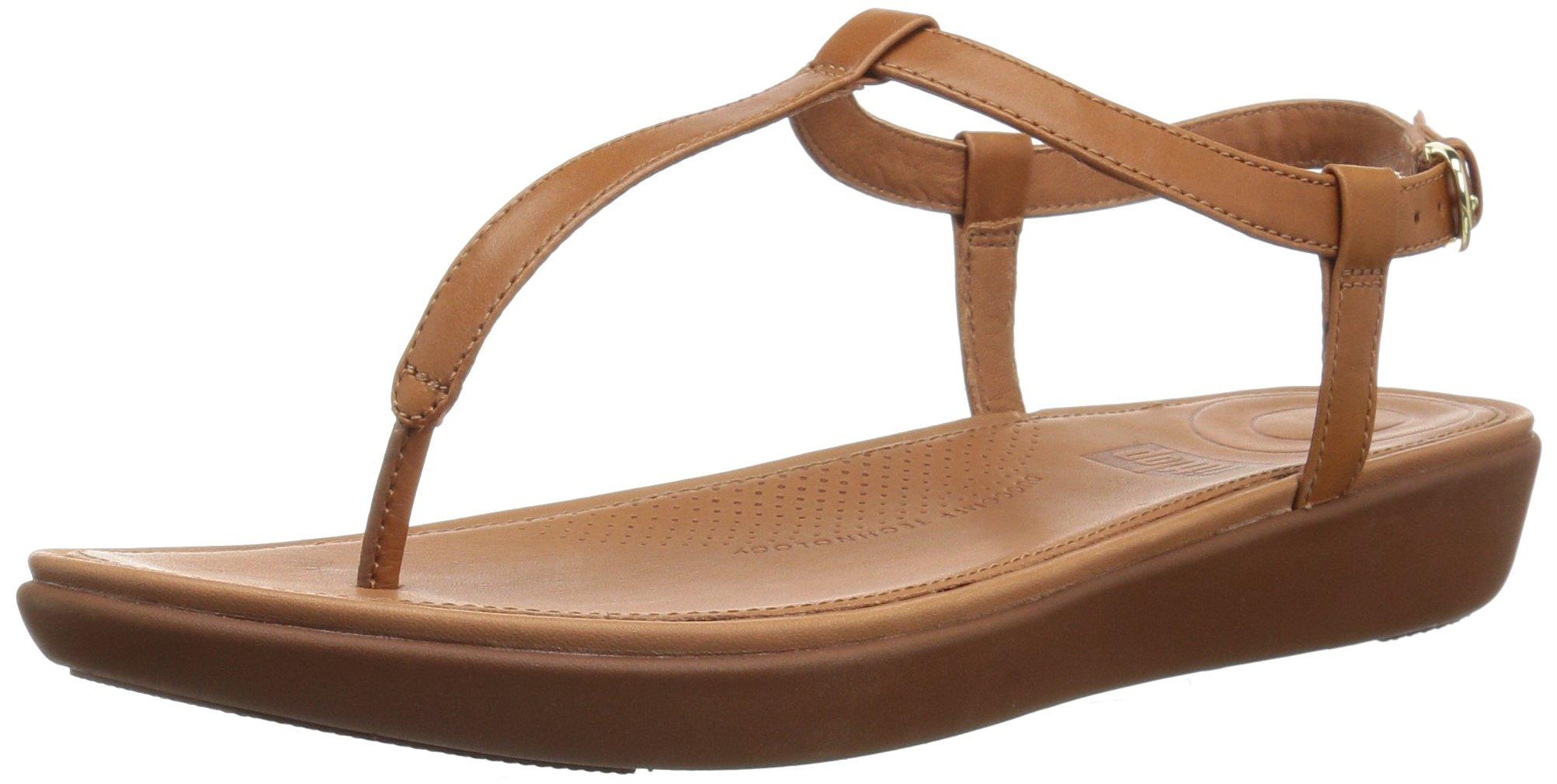 Fitflop Tia Sandal-leather Flat in Brown | Lyst