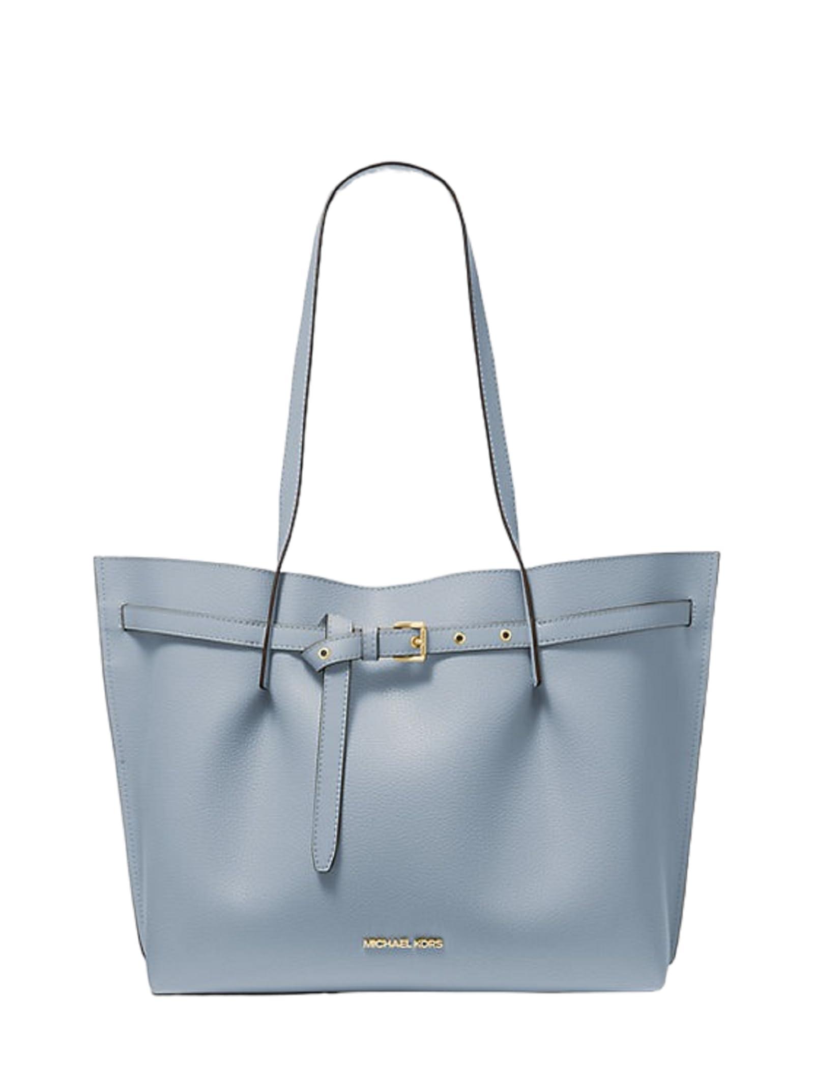 Michael Kors Emilia Large Leather Tote Bag in Blue | Lyst UK