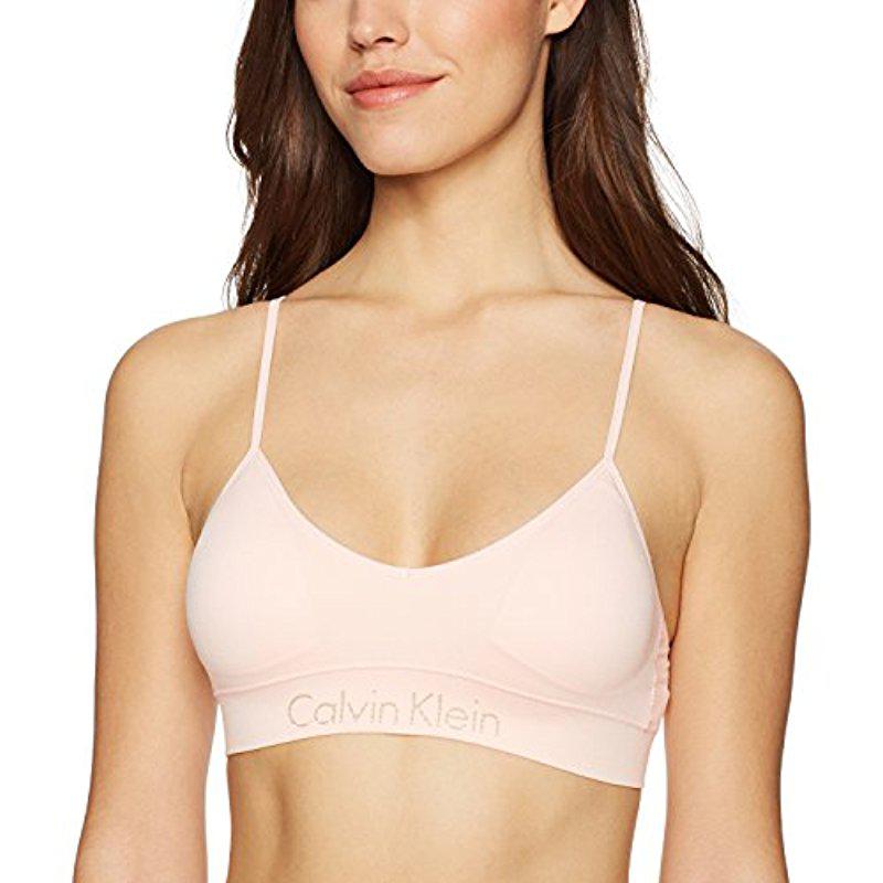 Calvin Klein Horizon Seamless Bralette in Natural | Lyst