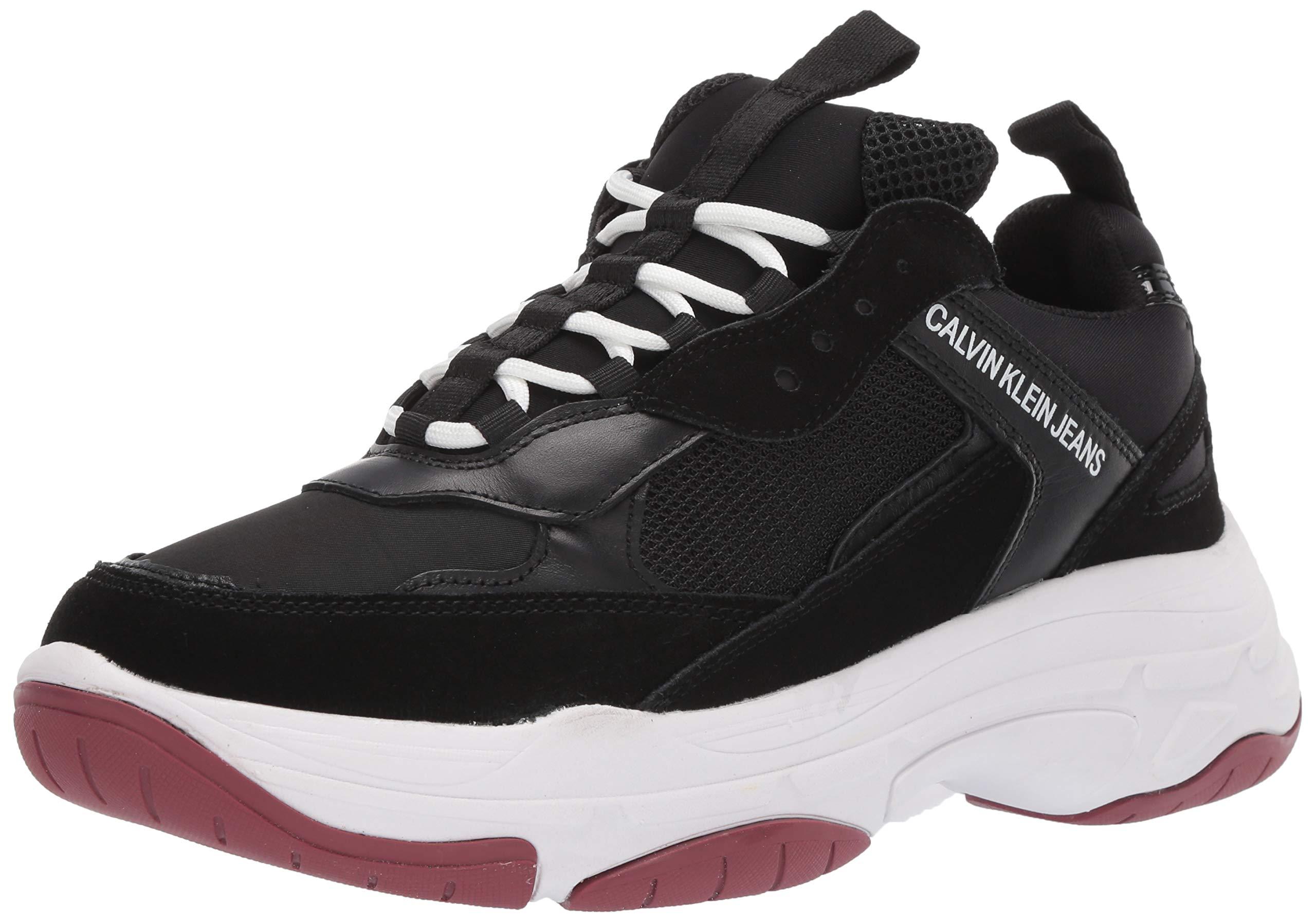 Calvin Klein Synthetic Marvin Nylon/metal Calf/nappa Trainers Black for Men  - Lyst