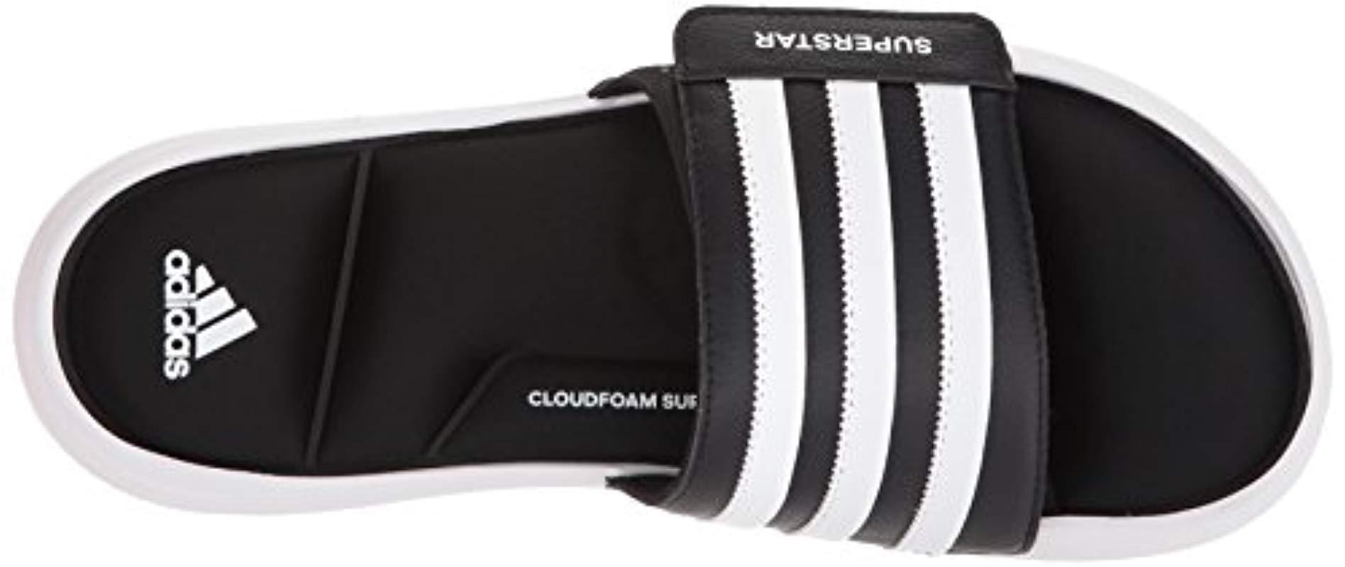 adidas Synthetic Superstar 5g Slide Sandal in Black/White/Black (Black) for  Men - Lyst