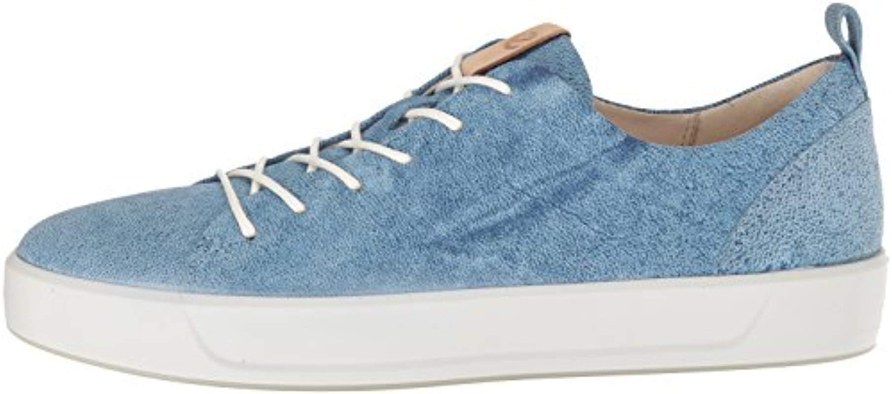 Ecco Leather Soft 8 Trainers in Indigo/White (Blue) - Save 58% | Lyst