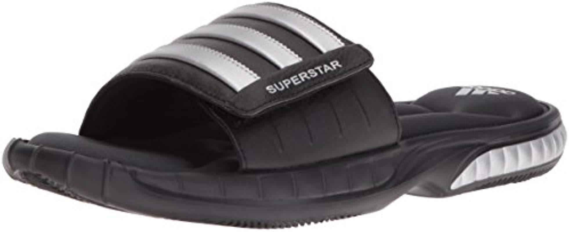 adidas Synthetic Performance Superstar 3g Slide Sandal in Black/Silver/Grey  (Black) for Men | Lyst