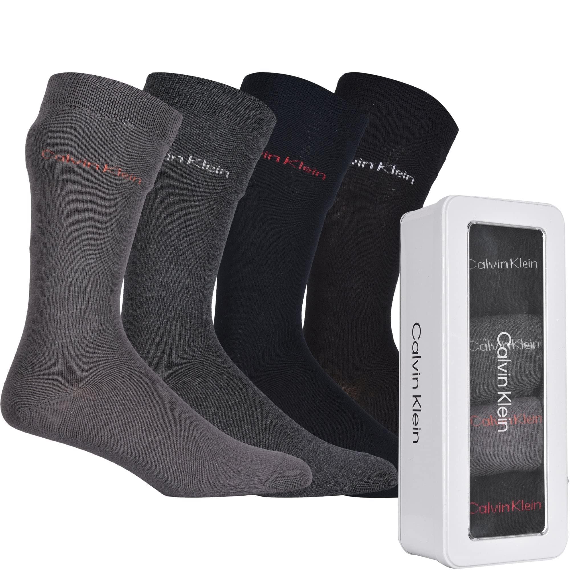 Calvin Klein Socks Ck Sock 4p Tin Giftbox Clssc in Black for Men | Lyst UK