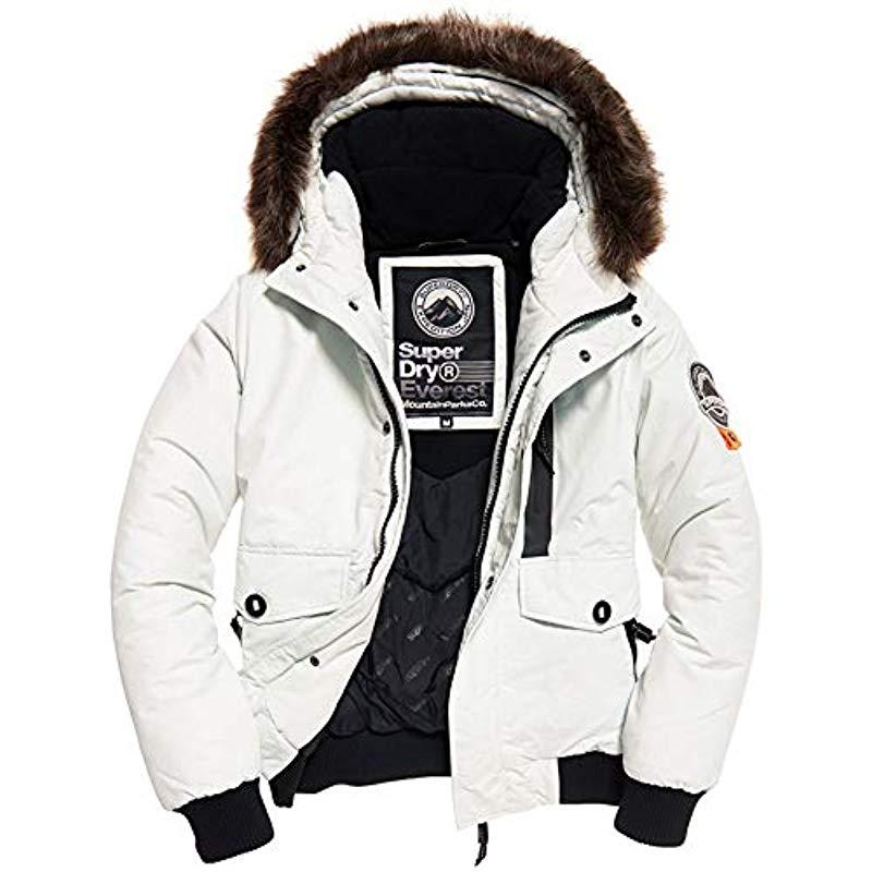 superdry white parka