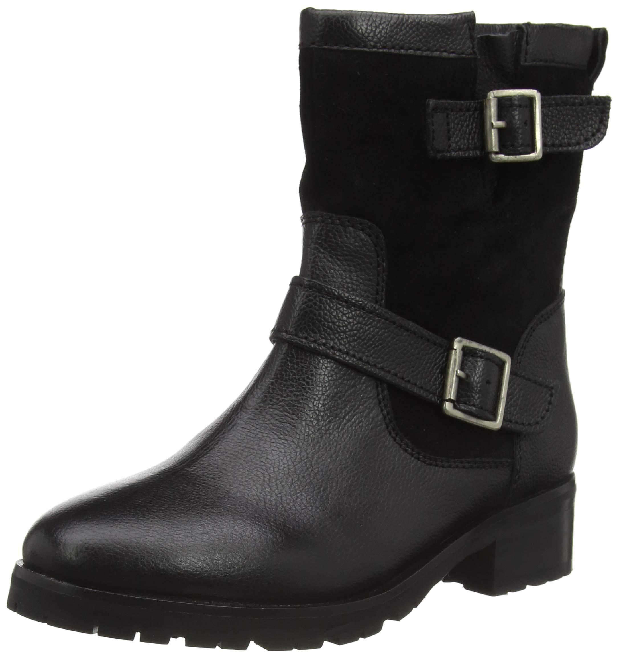 black fur lined biker boots