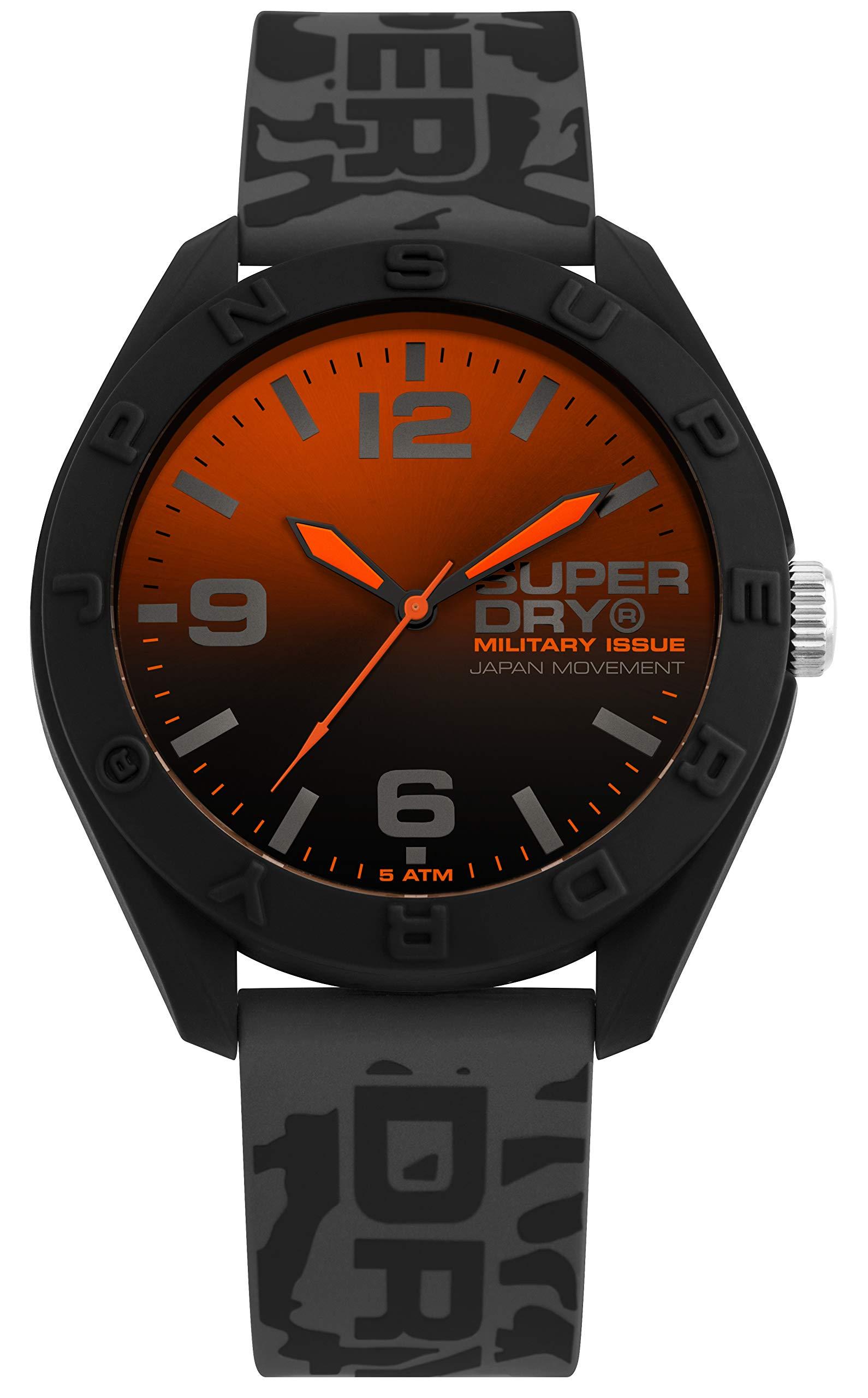 Silikon Armband Superdry Uhr Orange Superdry Watches Amazon Shop