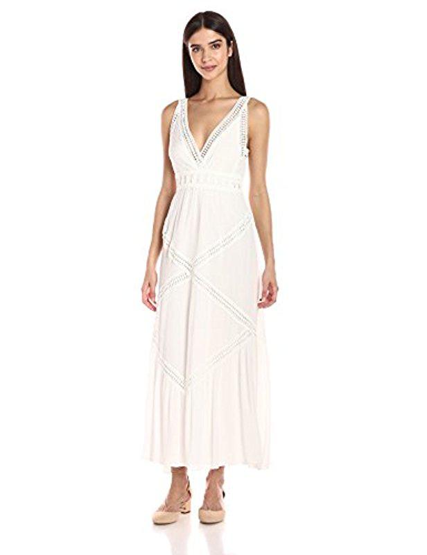 max studio crochet lace maxi dress