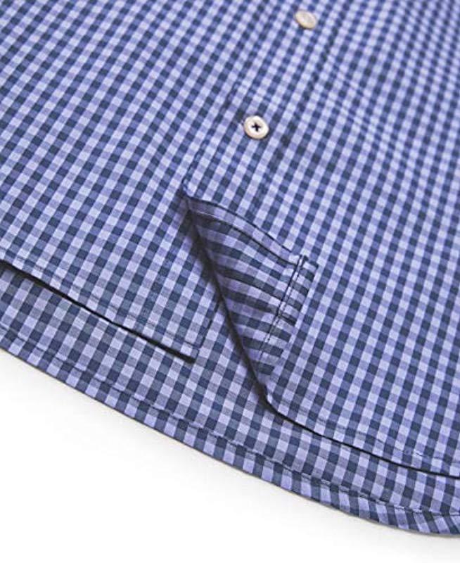 IZOD Mens Big and Tall Button Down Long Sleeve Stretch Performance Gingham Shirt