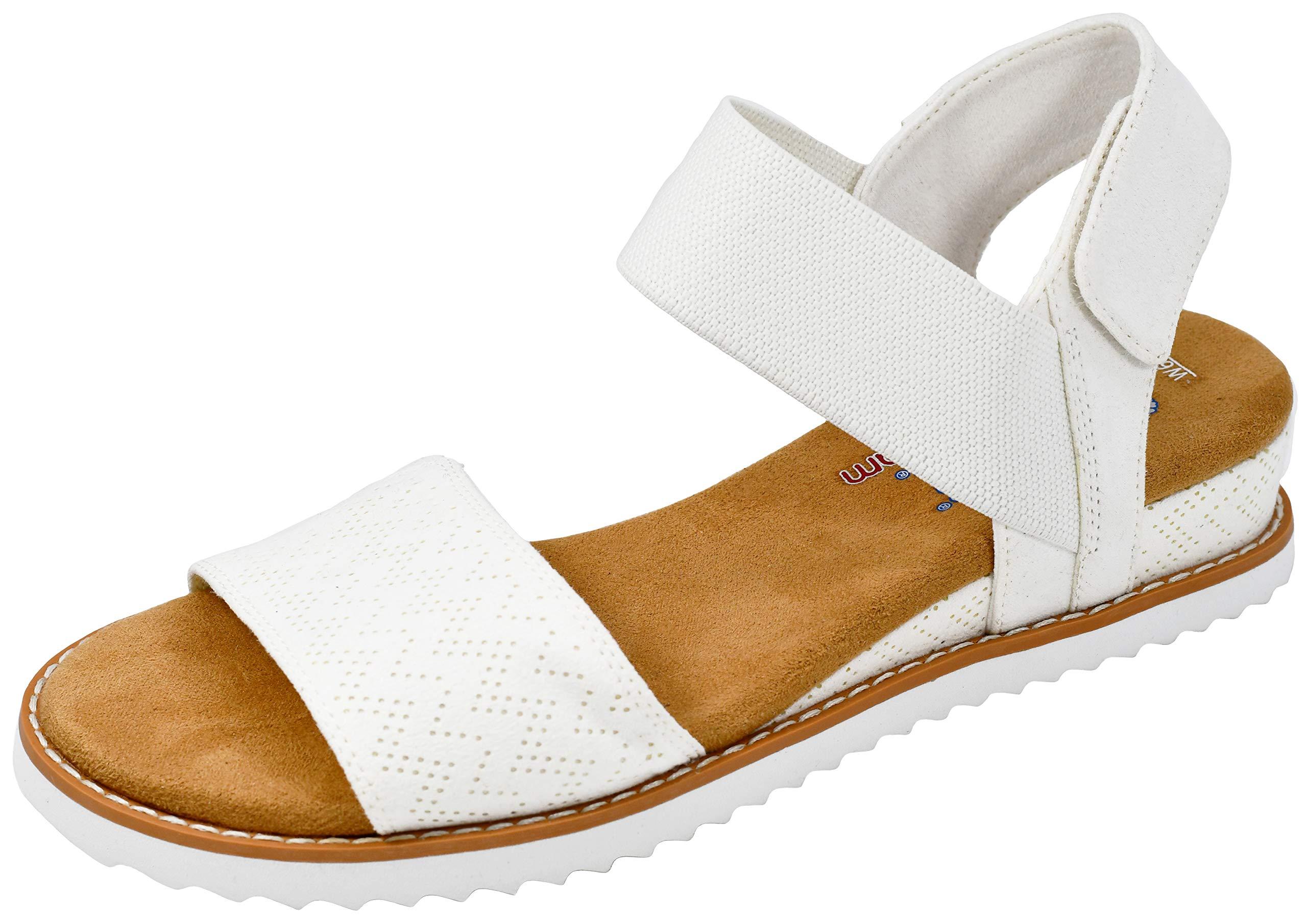 skechers women's desert kiss flat sandal