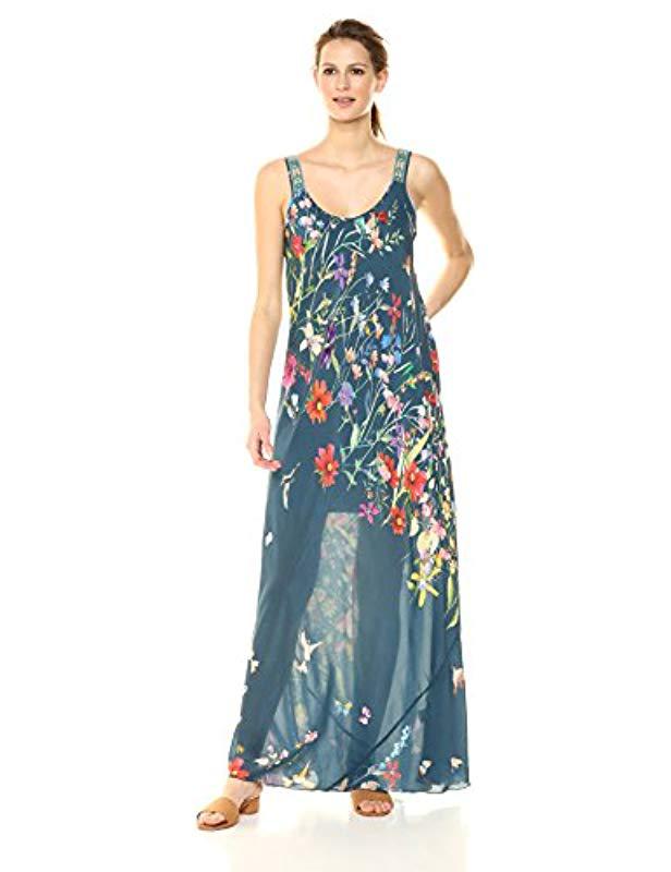 Linsu Floral-print Maxi Tank Dress 