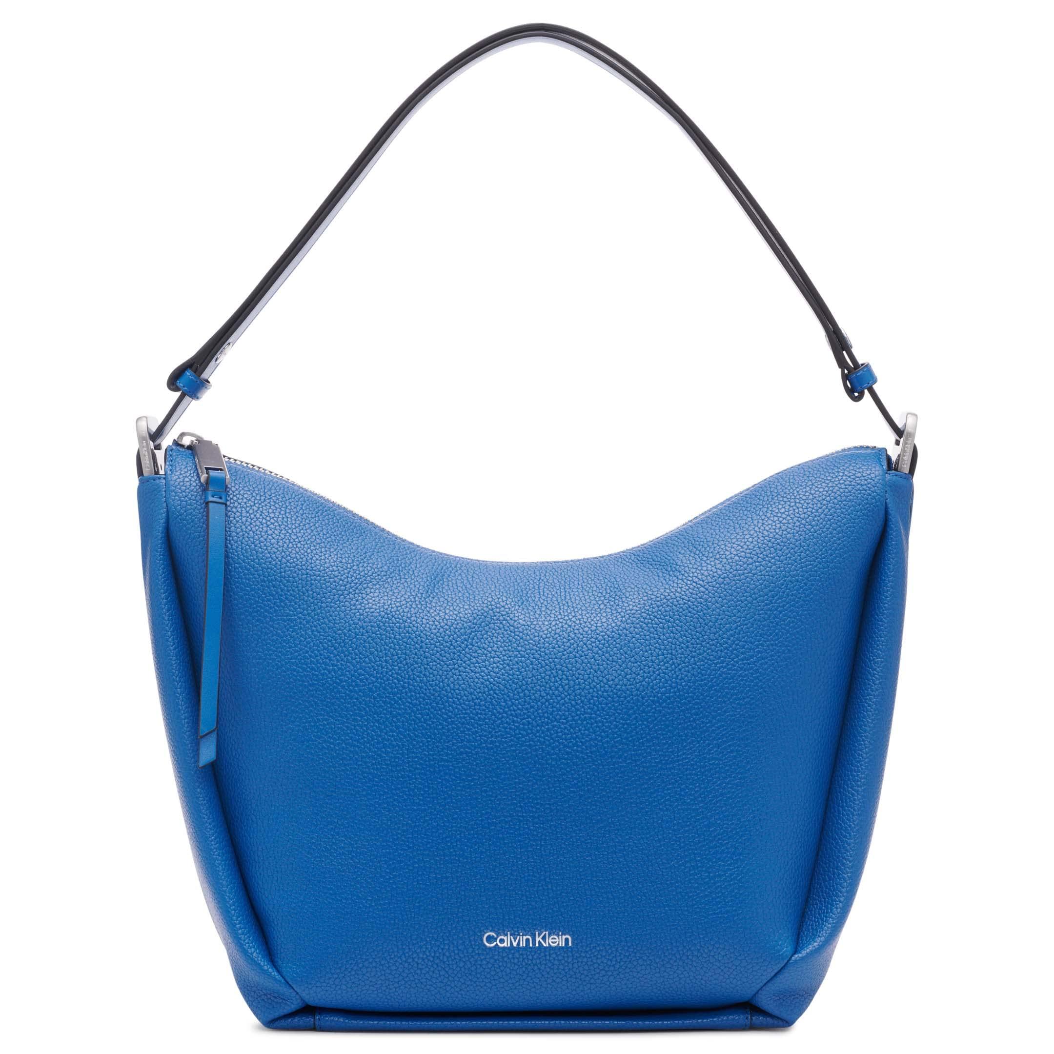 Calvin Klein Prism Top Zip Convertible Hobo Shoulder Bag in Blue | Lyst