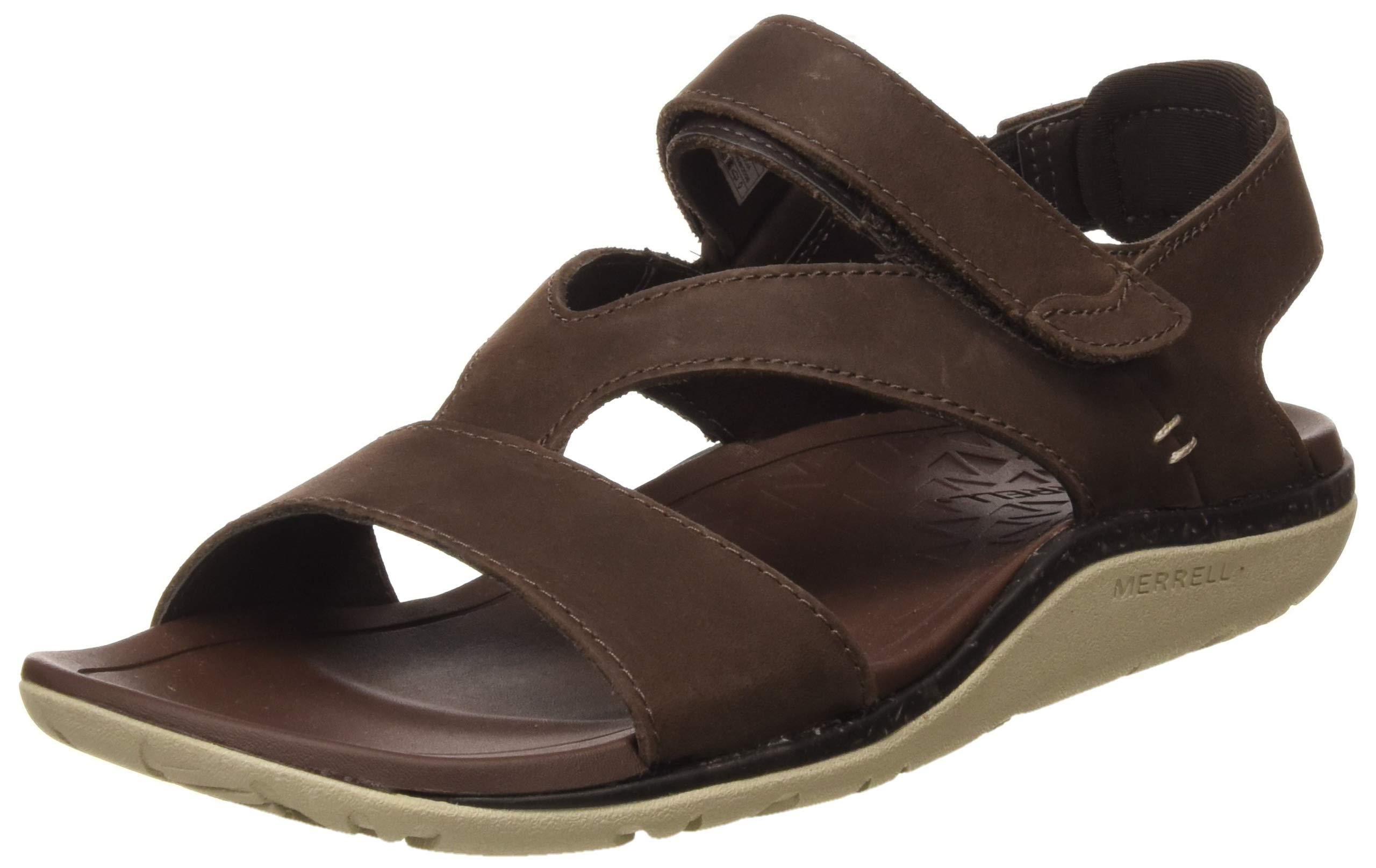 merrell brown leather sandals
