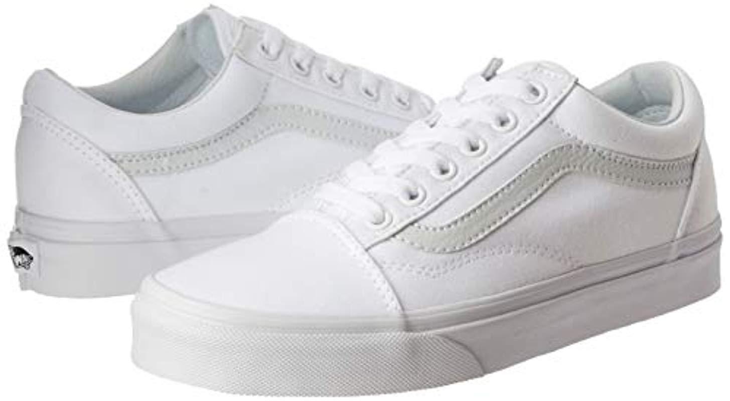 vans canvas old skool true white