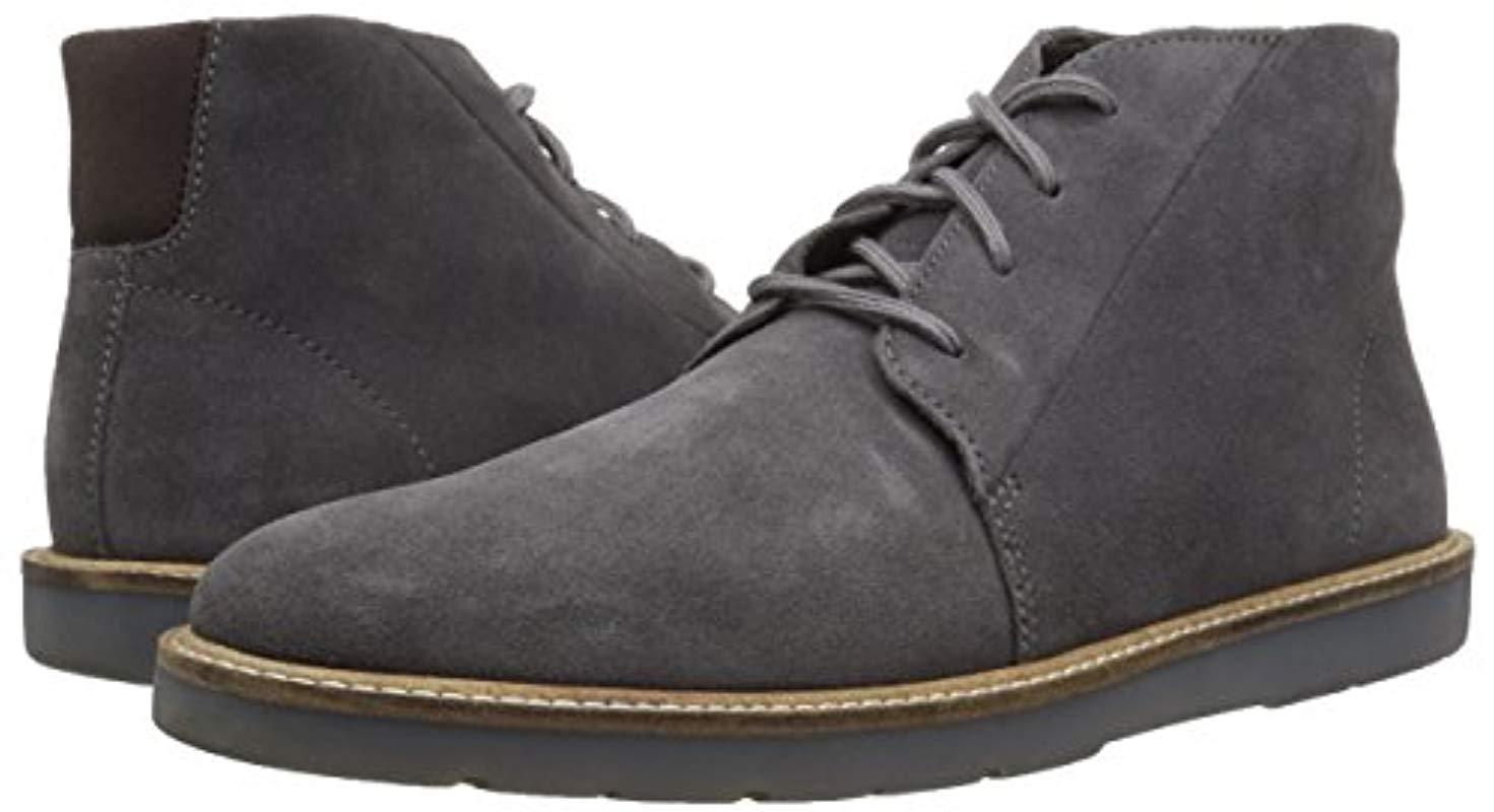 Clarks Leather Grandin Mid Ankle-high Oxford Shoe in Grey Suede (Gray) for  Men - Lyst