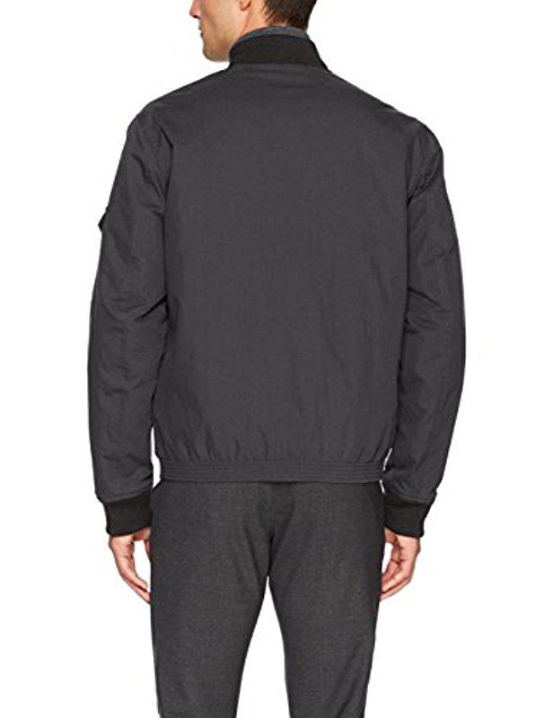 Theory Front Zip Cotton Nylon Jacket in Black for Men - Lyst
