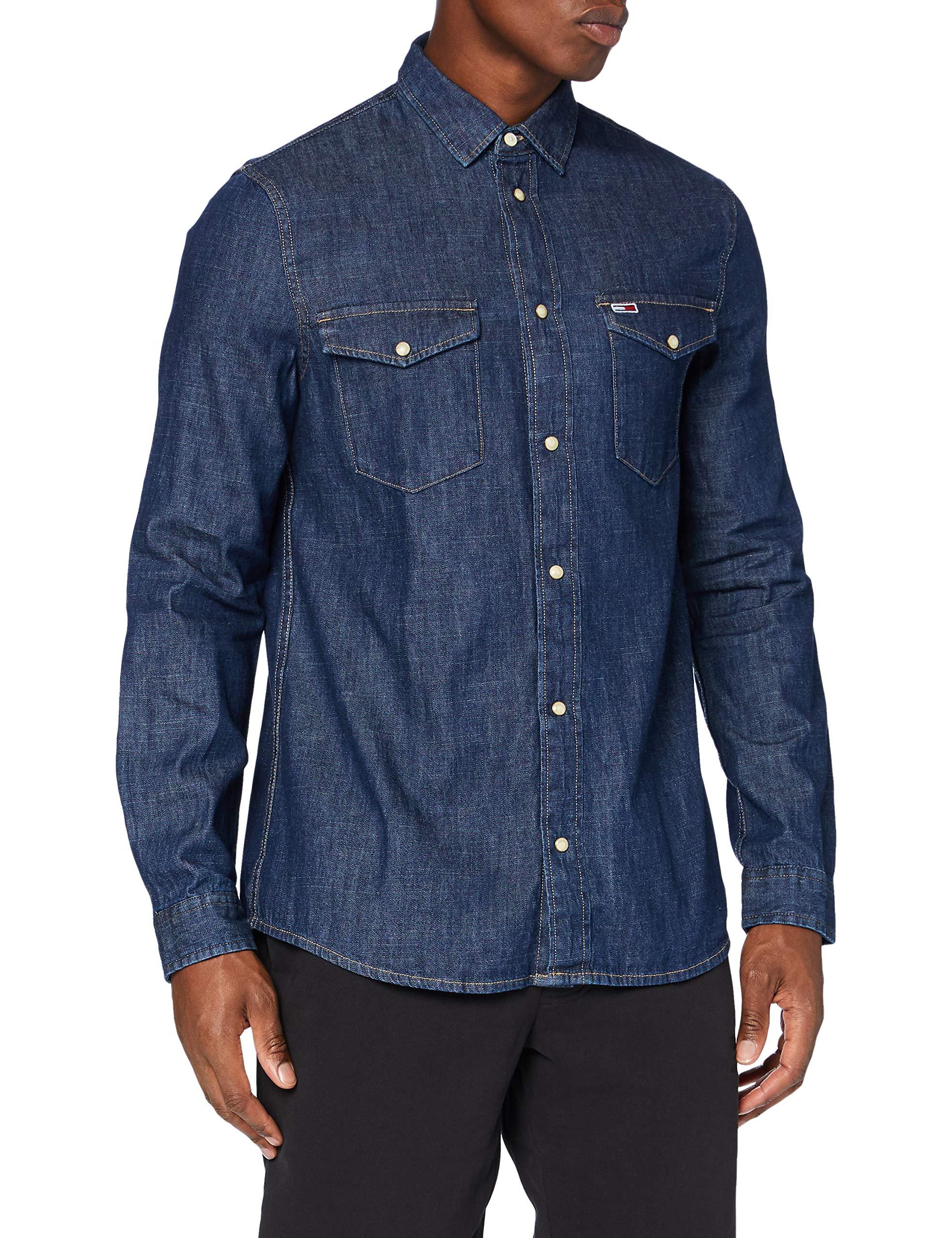 Tommy Hilfiger Male Tjm Western Denim Shirt in Mid Indigo (Blue) for Men -  Save 63% - Lyst