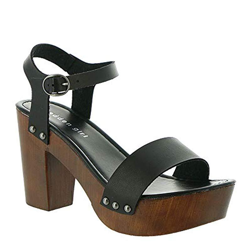 Madden Girl Synthetic Lifft Heeled Sandal in Black Paris (Black) Save