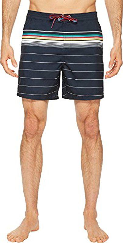 Original Penguin Mens Striped Fixed Volley Swim Short