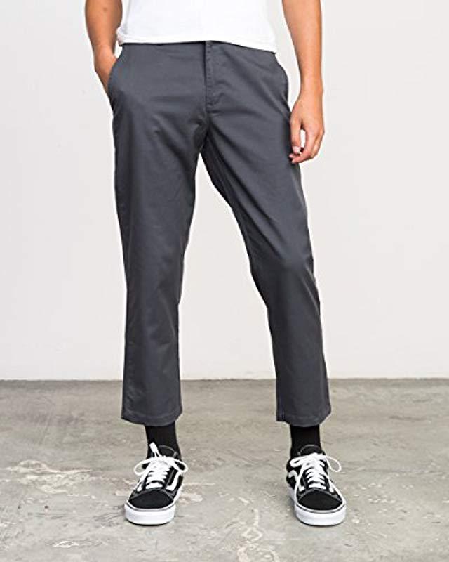 RVCA Flood Chino Pant in Slate (Gray) for Men - Lyst