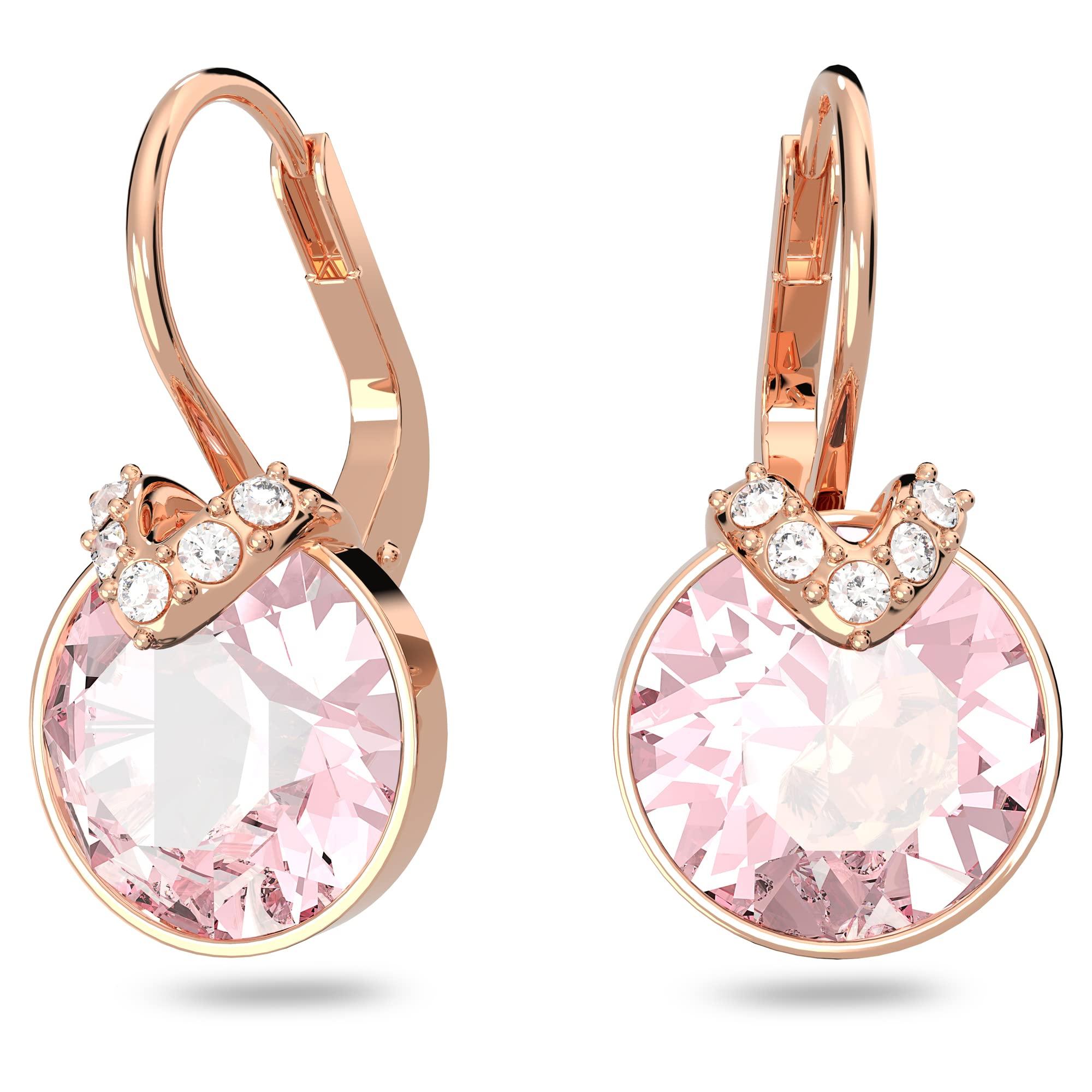 Swarovski Bella V Drop Pierced Earrings in Pink | Lyst