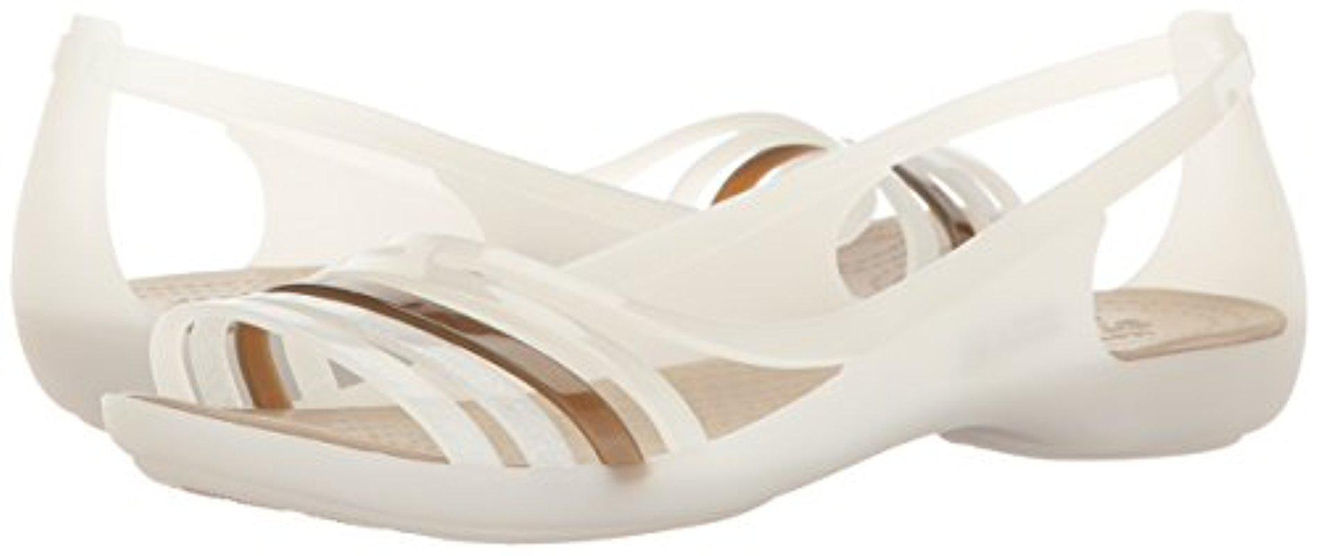 crocs women's isabella huarache flat jelly sandal