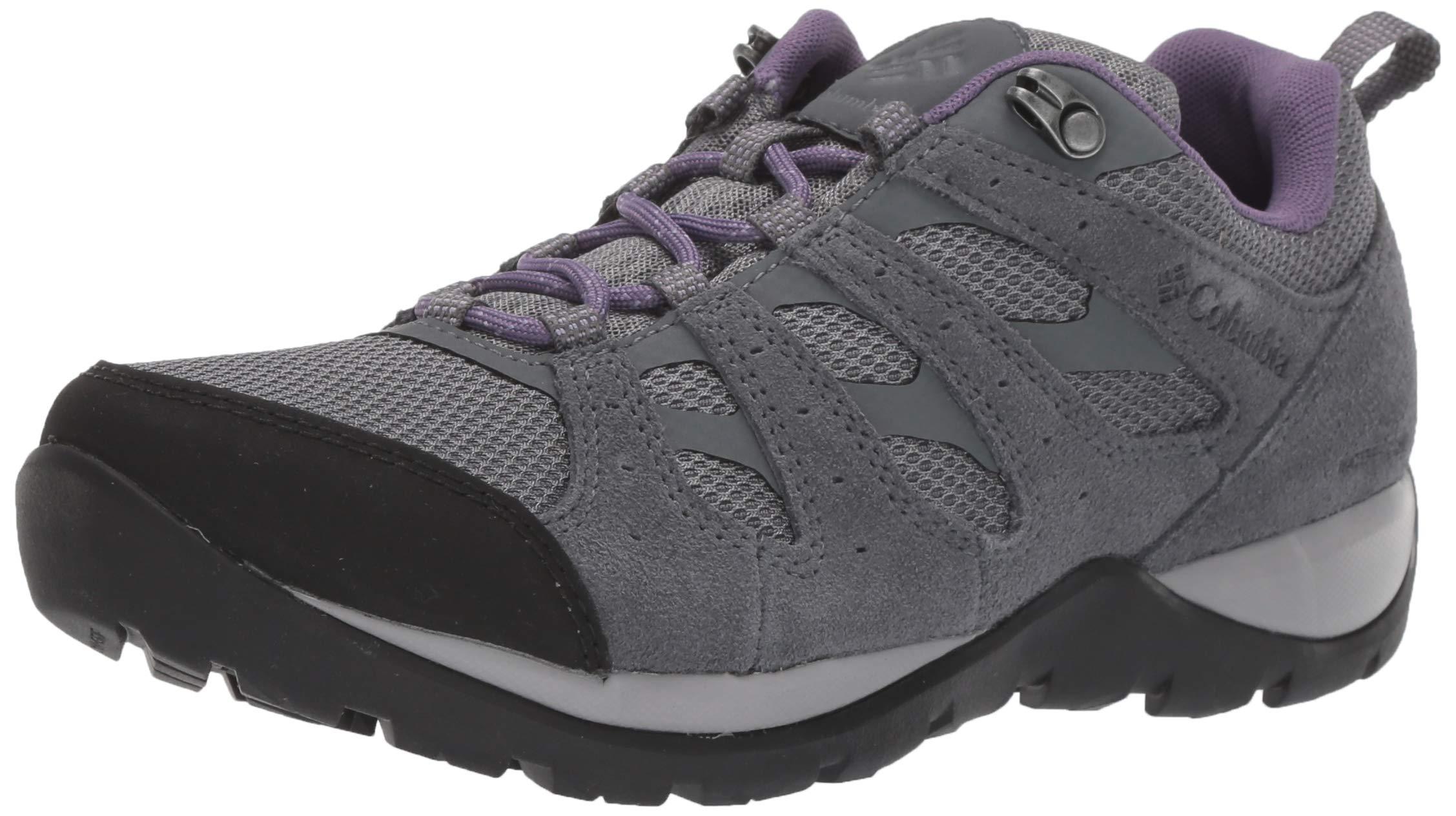 Columbia Suede Redmond V2 Wp Hiking Shoe in ti Grey Steel/Plum Purple ...