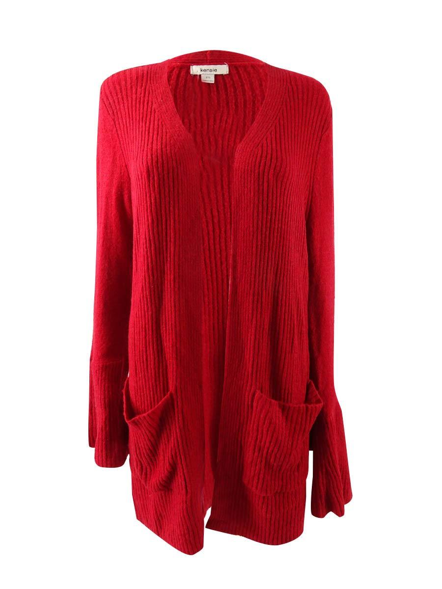 deep red cardigan