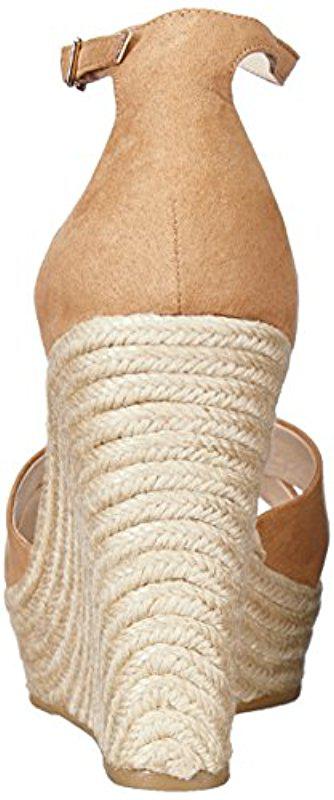 morgan camel suede espadrille wedges