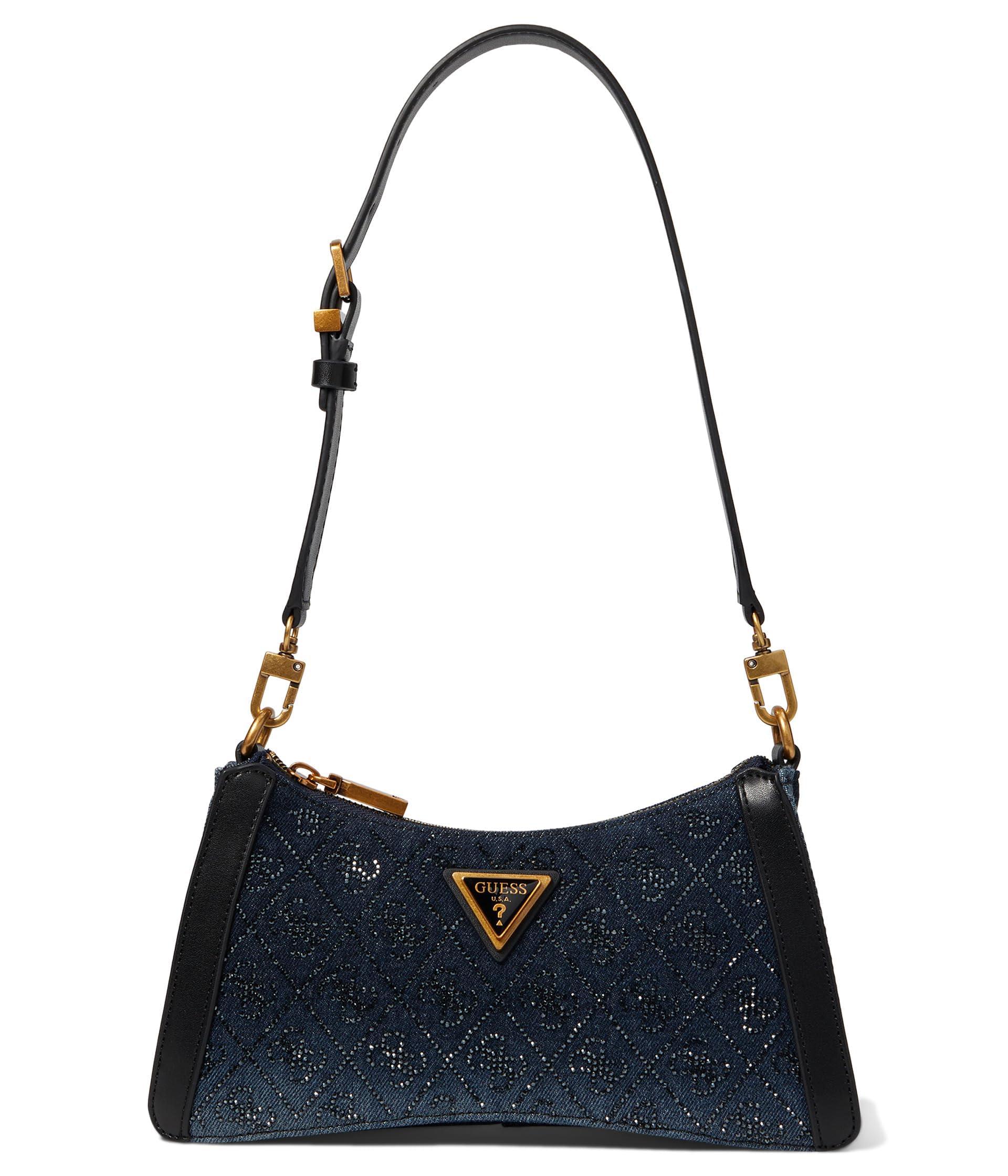 Guess Dili Top Zip Shoulder Bag Logo) Shoulder Handbags in Black