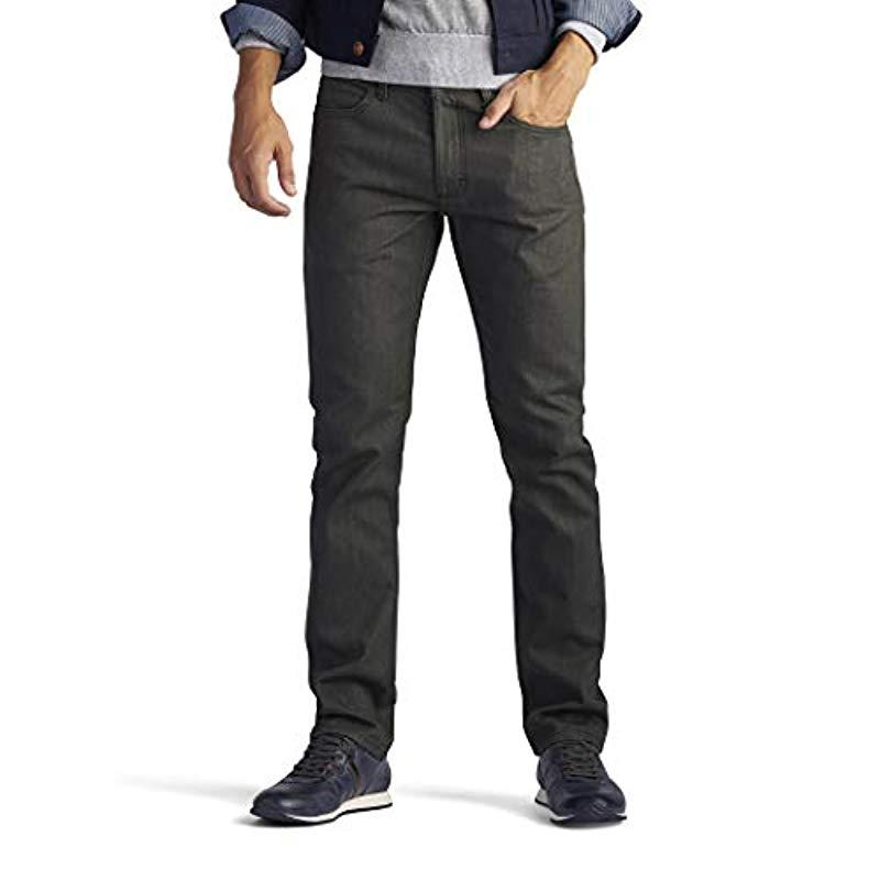 lee modern series slim fit tapered leg khakis