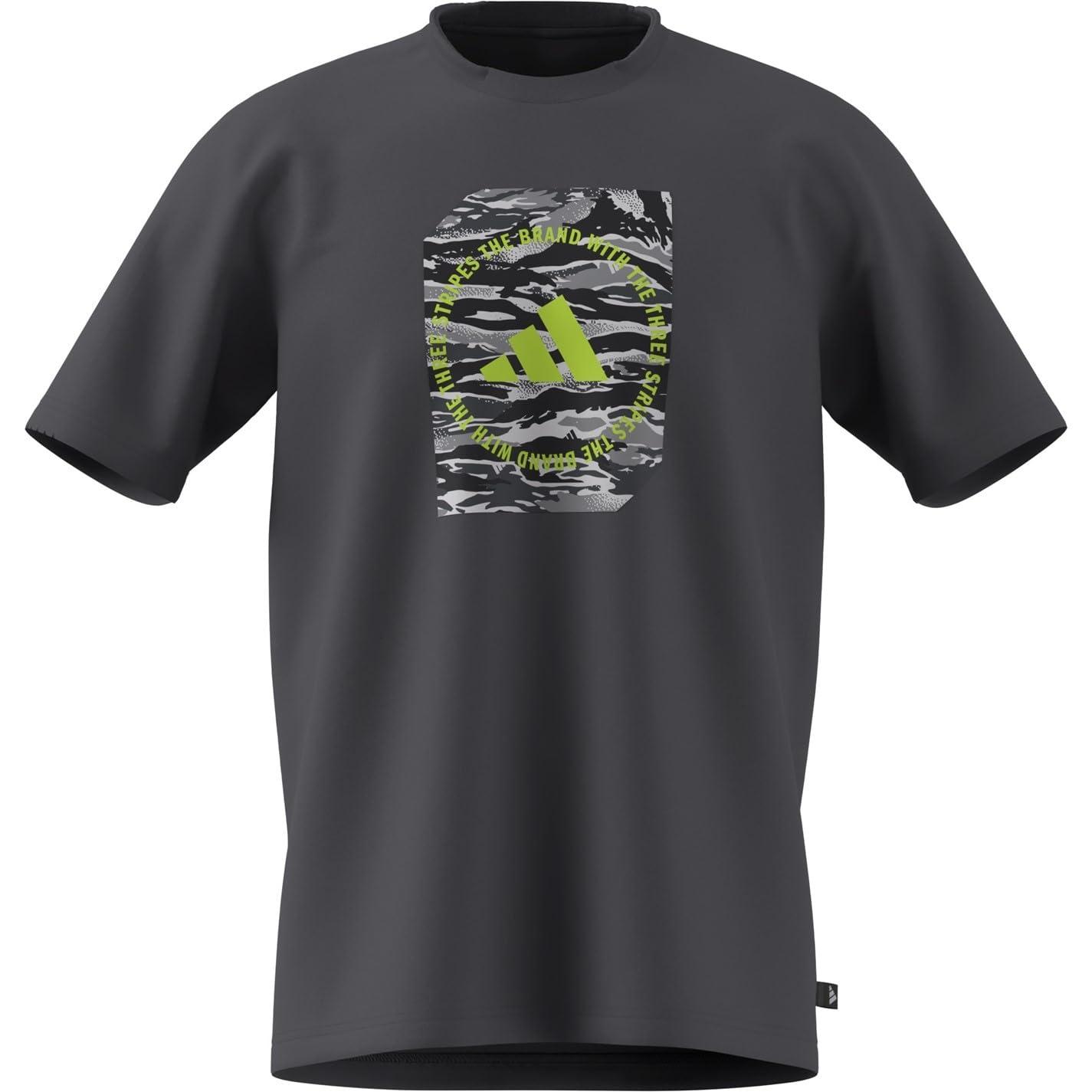 T-shirt da uomo in tessuto mimetico con grafica da Uomo di adidas