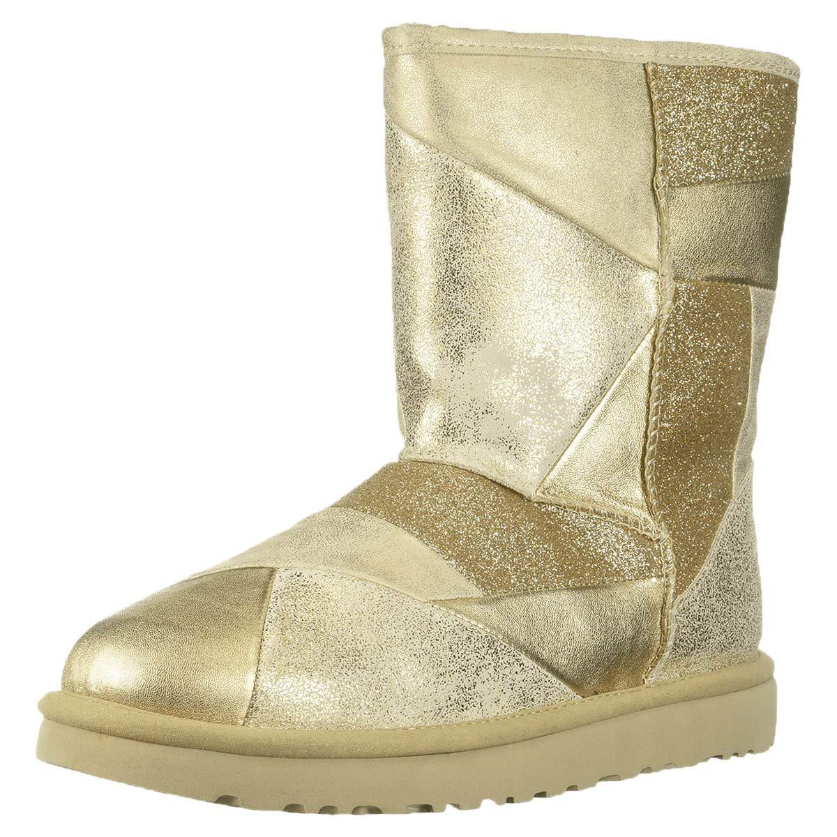 ugg classic glitter patchwork boot