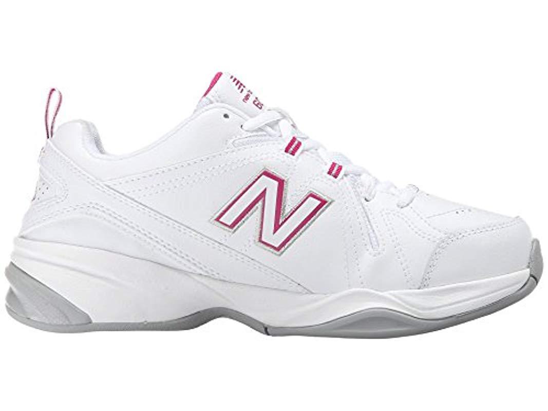 New Balance Suede 608 V4 Casual Comfort Cross Trainer in White/Pink (White)  - Save 41% | Lyst