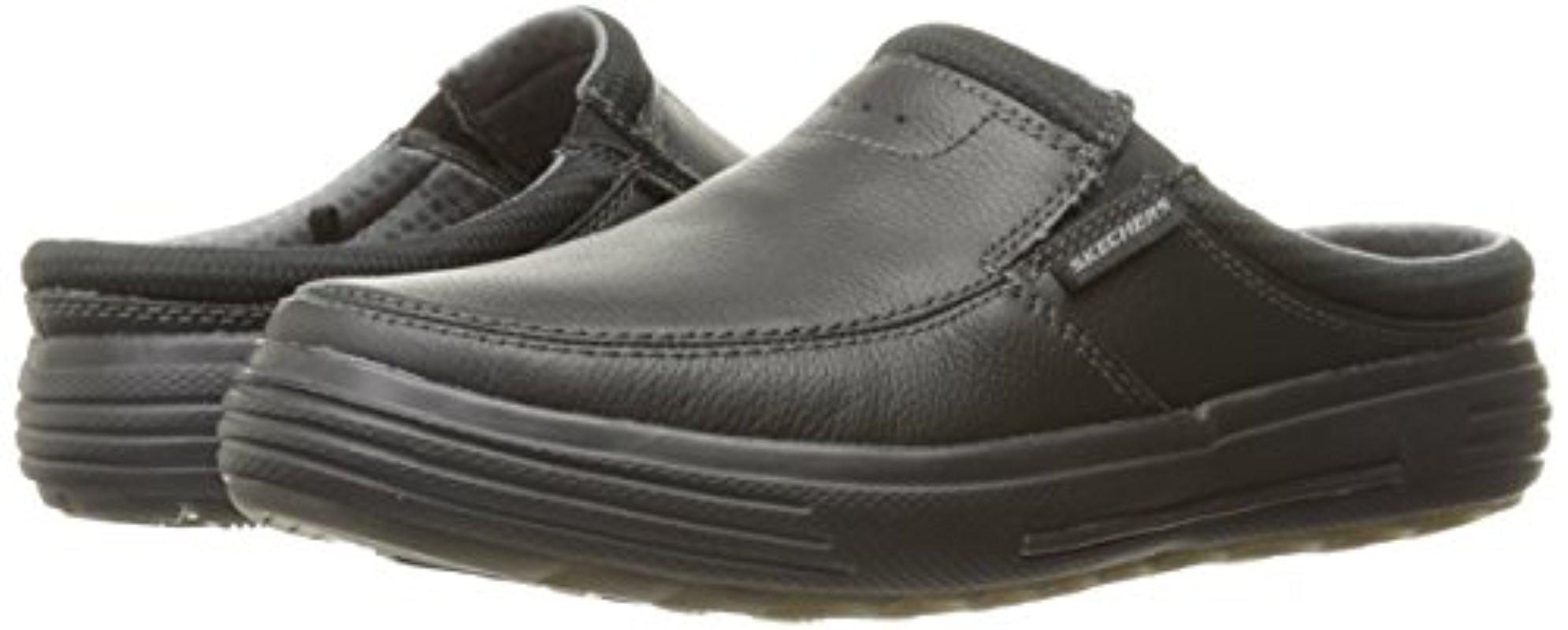 Skechers Leather Porter Vamen Slipon Loafer in Black for Men Lyst