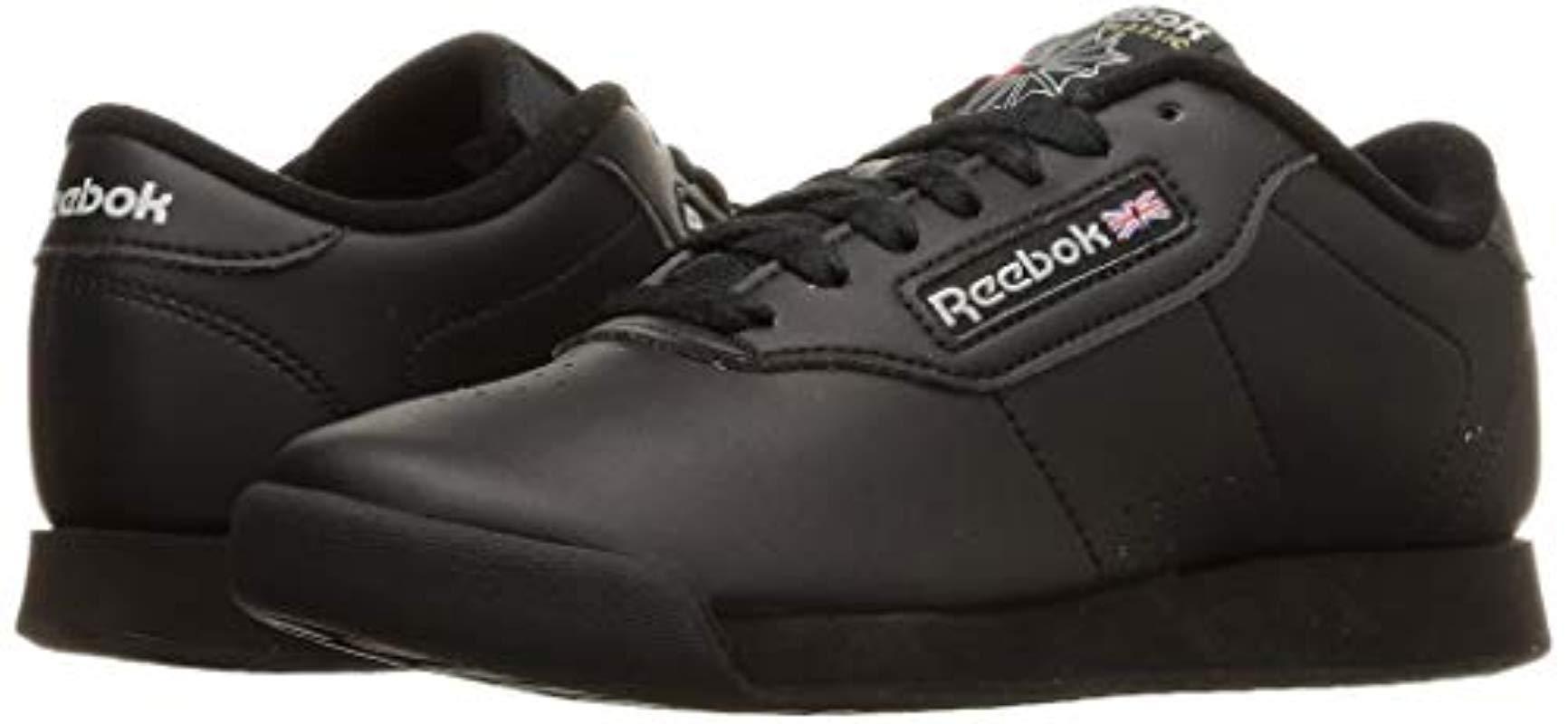 reebok black princess sneakers