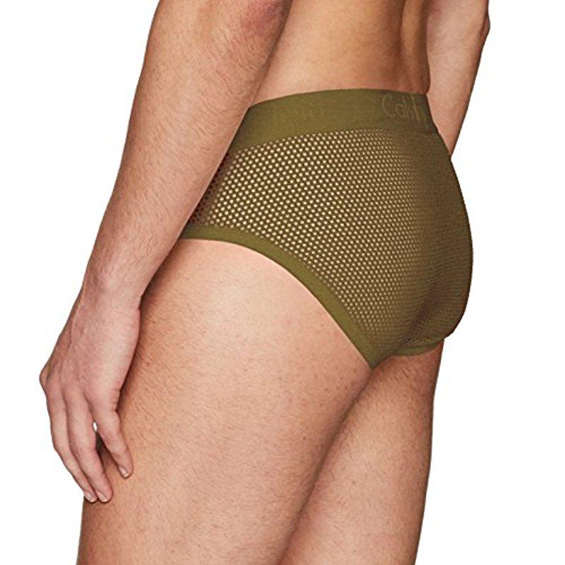 Calvin Klein Underwear Body Mesh Briefs in Green for Men | Lyst